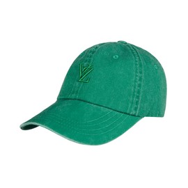 VARZAR Bazaar 3D Monogram Pigment Over Fit Ball Cap, 6 Colors, Unisex, Cap, Korean Brand, UV Protection, Deep, Small Face Effect, SNS Topic, Celebrity Wear, green, 56 to 60 cm