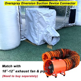 FLAPKWAN Overspray Exhaust Ventilation Device Connection for Additional Airflow, Just Fits for FLAPKWAN Inflatable Spray Paint Booth and 10''-12'' Exhaust Fan and Ducting Hose (Exhaust Fan is Exclude)