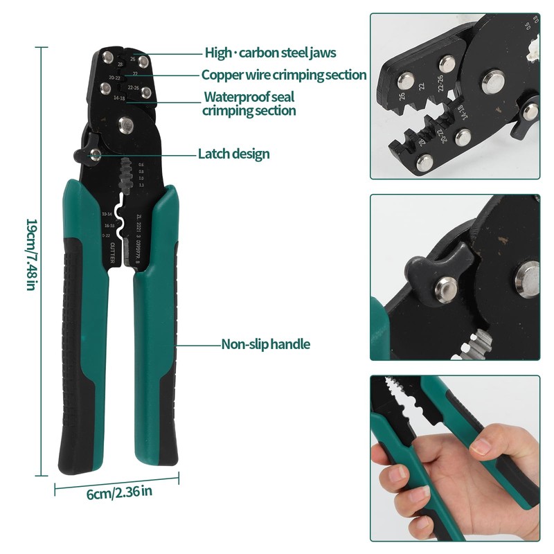 812Pcs Pin Connector Kit with Crimping Pliers - Terminal Pin