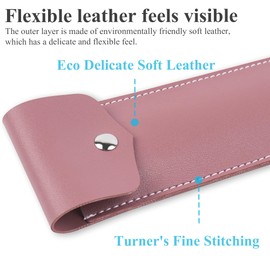 Czzmty Adjustable Elastic Band Pen Holder for Notebooks, Pen Sleeve Pouch for Journals, Pencil Holder, Bible Planner Accessories, Cute Pencil Case(1-Red)