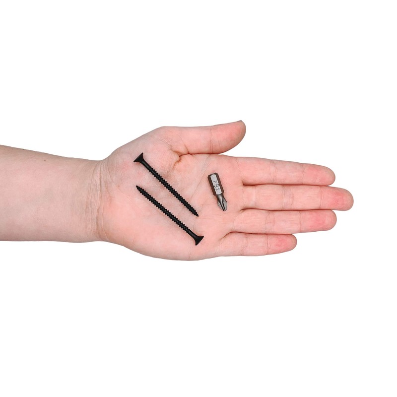 Pack of 100 Black Phosphate Carbon Steel 3.5 x 55mm