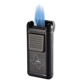Visol Antero Black Butane Torch Triple Flame Refillable Gas Lighter with Texas Design (Come and Take It) (Shipped Without Butane)