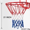 2 Pack Heavy Duty 12 Loops Basketball Net, Red/White/Blue Basketball