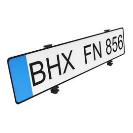 Hikig Original Rahmenlose Universal Kennzeichenhalter Nummernschildhalter, Unsichtbar und Wetterfest, Nummernschildhalterung für Jedes Auto, KFZ Kennzeichen Halterung, Auch für Kurze Autokennzeichen