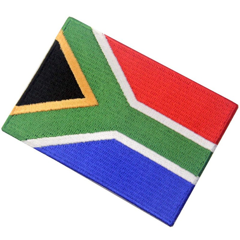 South Africa Flag Embroidered Iron-On / Sewn On Patch