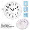 Caysie 16 Inch Sealed Large Outdoor Clock Waterproof, Silent Battery