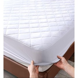 Bronwen Mathews Quilted Mattress Protector Single 90x190 cm Deep Fitted up to 40 CM, Mattress Cover, Mattress Topper, Breathable, Hypoallergenic (Single)