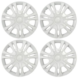 AuMoHall Pure White Hubcap Wheel Cover Replacement Kit 12" Hub Caps Wheel Rim Cover Car Exterior Accessories Pack of 4, 12 inches