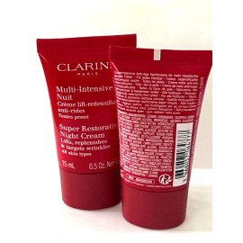 Clarins 2x Clarins Super Restorative Night Cream 0.5oz/15 ml each NEW RELEASE SEALED