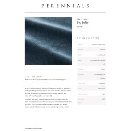 Perennials Indoor Outdoor Velvet Big Softy Bluestone 998-368 Sold by the Yard