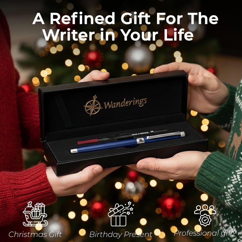 WANDERINGS Premium Rollerball Pen with German Ink – Perfectly Balanced
