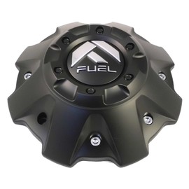 Fuel Wheels Black Flat Chrome Rivets Custom Center Cap Set of Two (2) # 1001-63B 5-6 Lugger
