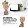 Funny Face Planter Pot Girl Head Planter Innovative Decorate Resin