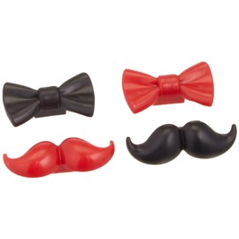 Kole Imports Mustache & Bow Tie Bike Spoke Beads