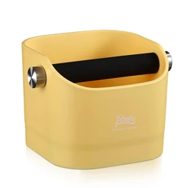 Espresso Knock Box - Bincoo Espresso Machine Knock Box/Espresso Grounds Knock Box, Barista Style Coffee Knock Box for Grounds with Removable Shock-Absorbent Knock Bar and Anti-Slip Base. (yellow)