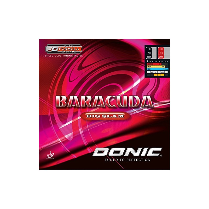 Donic Rubber Baracuda Bigslam, options 2.3 mm, red