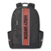 Harley-Davidson Classic Iconic H-D Sport Stripe Backpack, Rugged Polyester Black