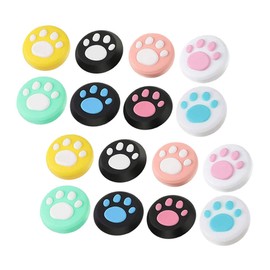 Angoily 16pcs Paw Pattern Joystick Cover Non- Analog Stick Caps for Comfortable Grip for Gaming Adorable Design for Enhanced