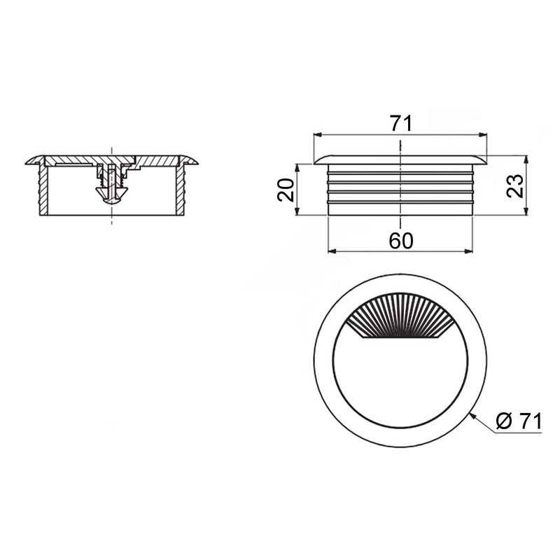 5 pieces cable gland plastic cable bushing cable fairlead Ø