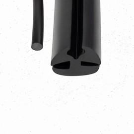 M M SEALS E009-50F EPDM Dense Rubber Window Locking Gasket Weather Stripping Window Seal, Tow-Piece Locking Action (Inline), Fits 3/16" Inch Glass and 3/32" Inch Panel Edge (50 Feet)