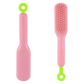 Retractable Puppy Brush, Small Soft Dog Yorkie Pet Hair Remover Brush Gentle Puppy Hair Brushes Grooming Bunny Supplies for Shih Tzu Maltipoo Kitty Small Rabbit Cat (Pink)