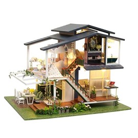 Miniature Wizardi Roombox Kit - Villa Monet's Garden. Dollhouse Kit