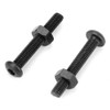 300Pcs M3 Black Button Head Hex Socket Screw Bolt Nut