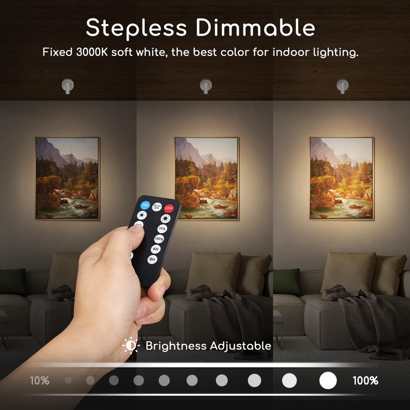 URTOM Wireless Spot Lights Indoor with Remote Rechargeable LED Uplighting