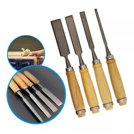 Cincel Formon Gubia Madera Tallado Carpintería Manualidad Artesanía Trabajo (4 Piezas)