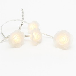 ELEGANI 20 LED Rose Flower String Lights – Warm White 5mm LEDs with PVC Roses, Romantic Floral Lighting for Indoor Decor, Weddings, Bedrooms, Parties