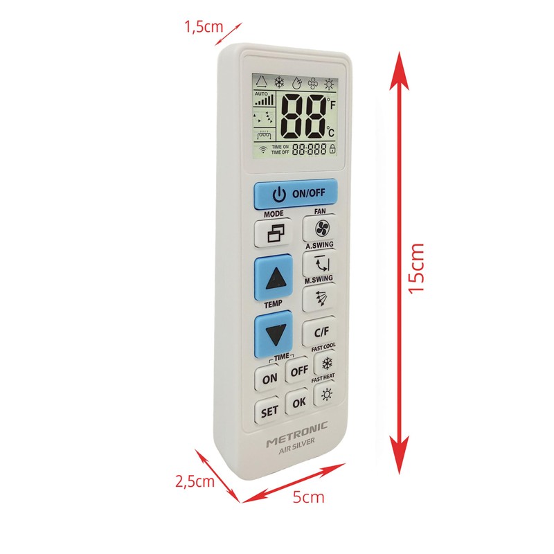 Metronic 495348 – Telecomando universale per condizionatori e pompe di