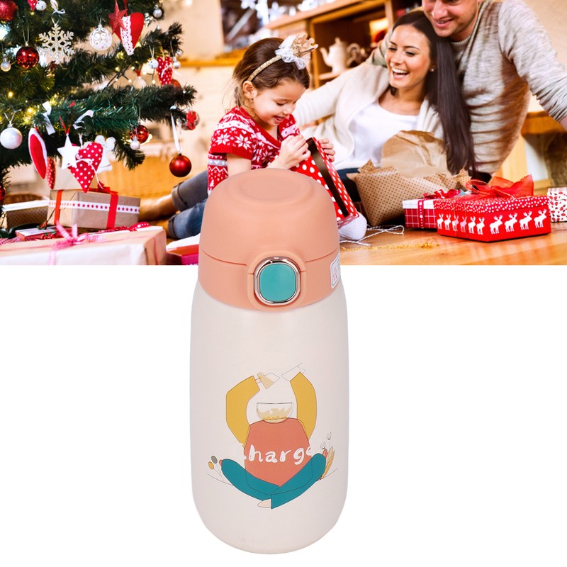 Stainless Steel Water Bottle Children Travel Portable Cute Cartoon Pattern