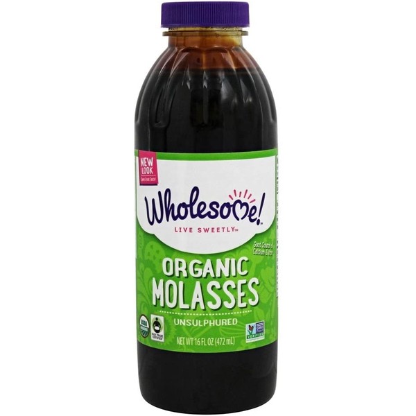 Wholesome Organic Molasses Unsulphured 16 Fl OZ (Pack of 2)