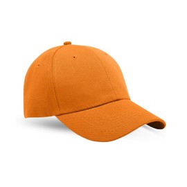 Youngly® Kids 5 Panel Button Baseball Cap Boys Girls School Pre-Curved Adjustable Cotton Outdoor Summer Sun Hat (Orange)