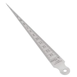 FLEXMAN Taper Gauge, 0-15mm Stainless Steel Taper Welding Gauge, Portable Hole Diameter Measuring Tool for Taper and Welding Measurement