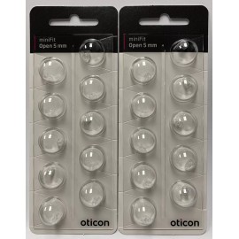 Oticon 2 Packs Oticon miniFit 5mm Open Domes For Hearing Aids. 20 Domes Total.