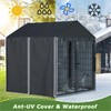 LYBOSH Outdoor Dog Kennel Cover,Full Coverage for 4.2'Dx4.2'Wx4.5'H Dog Cages,600d