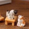Kopida 4 Pcs Miniature Cat Figurines, Cute Mini Cat Ornaments
