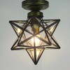 Clear Glass Star Flush Mount Moravian 8'' Star Ceiling Light