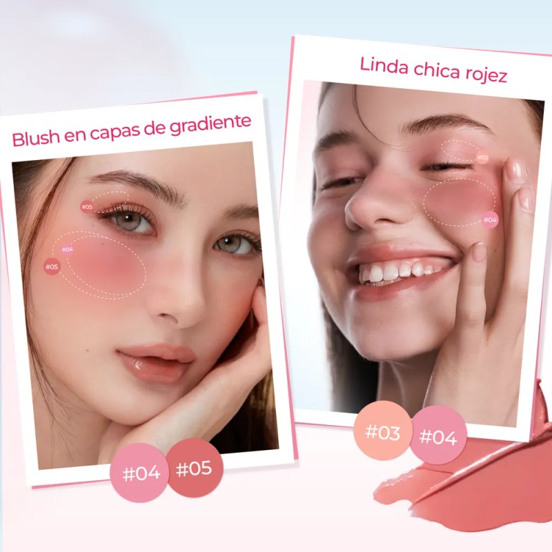Sace Lady Rubor Líquido Serum Waterproof Maquillaje Multifun 03