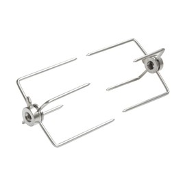 Onlyfire 6007 Stainless Steel Barbecue Roasting 4 Prong Meat Forks, Fits 8x8mm Square Spit Rods