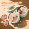 Tri-Color Concealer Palette, Natural Coverage, Precise Skin Tone Matching, Easy
