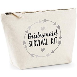 Hippowarehouse Bridesmaid survival kit printed make up cosmetic wash bag 18x19x9cm