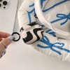 Black White Zebra Print Case for AirPods 3rd with Keychain