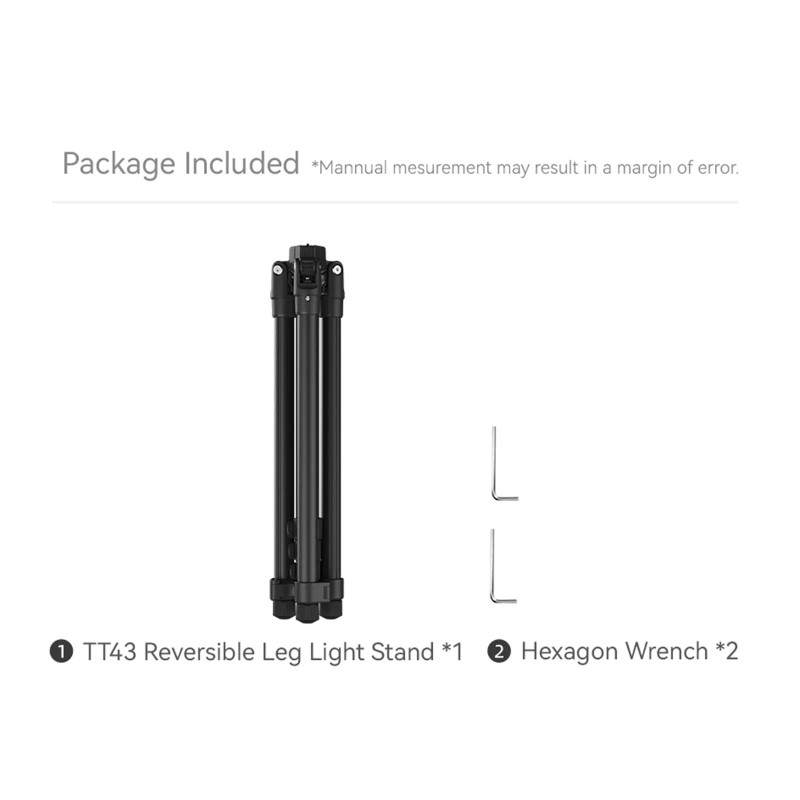 Ulanzi ​Ulanzi TT43 Adjustable Portable Tripod Reversible Light Stand for
