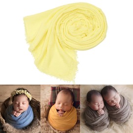 Zeroest Newborn Photoshoot Wraps Photography Props Fringed Wraps for Baby Boys Girls Infant Photo Props Blanket (Yellow)