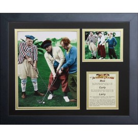 Legends Never Die The Three Stooges Golf Color Framed Photo Collage, 11x14-Inch, (16152U)