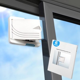STERGDE Sliding Door Lock 6 Pack, Child Safety Lock For Sliding Glass Doors, Easy To Install, Keeps Your Baby Out Of Danger, For Sliding Glass Doors, Sliding Windows, Sliding Closets, Etc (Blue)