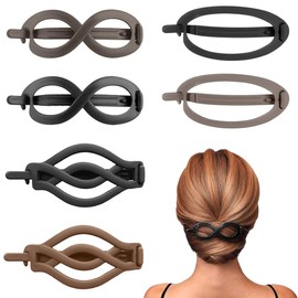 6 Stück Haarspange für Damen Französische Hair Clip Set Banana Clip Ellipse Haarspangen Rutschfest Haarklammern für Dünnes oder Dickes Haar Groß Klassische Vintage Matt Haarspange für Frauen Mädchen