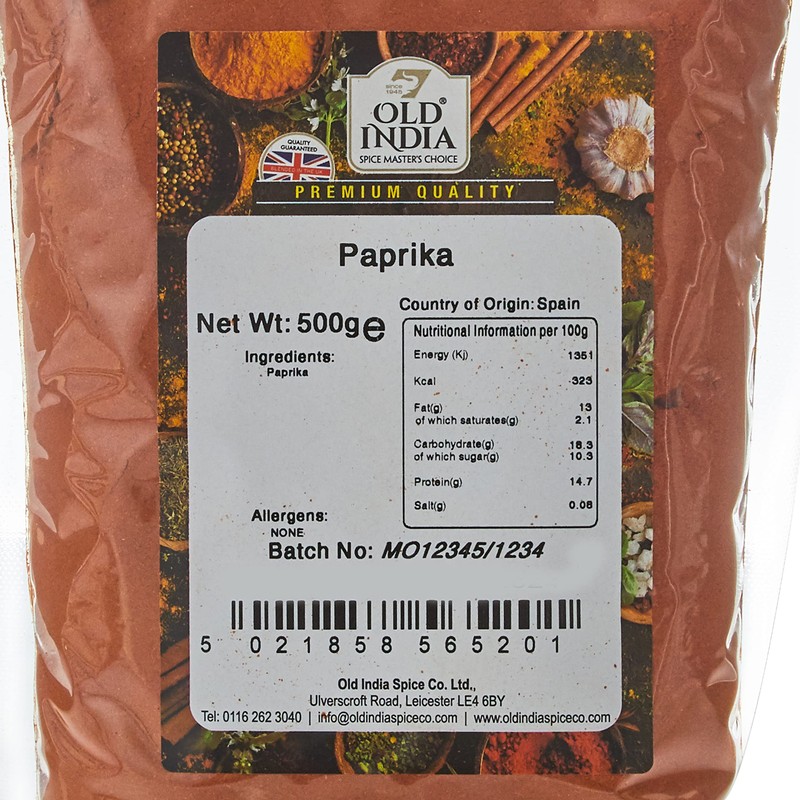 Old India Paprika 500 g